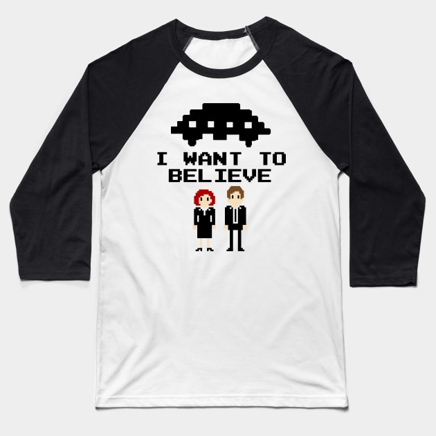 I WANT TO BELIEVE Baseball T-Shirt by MadHorse